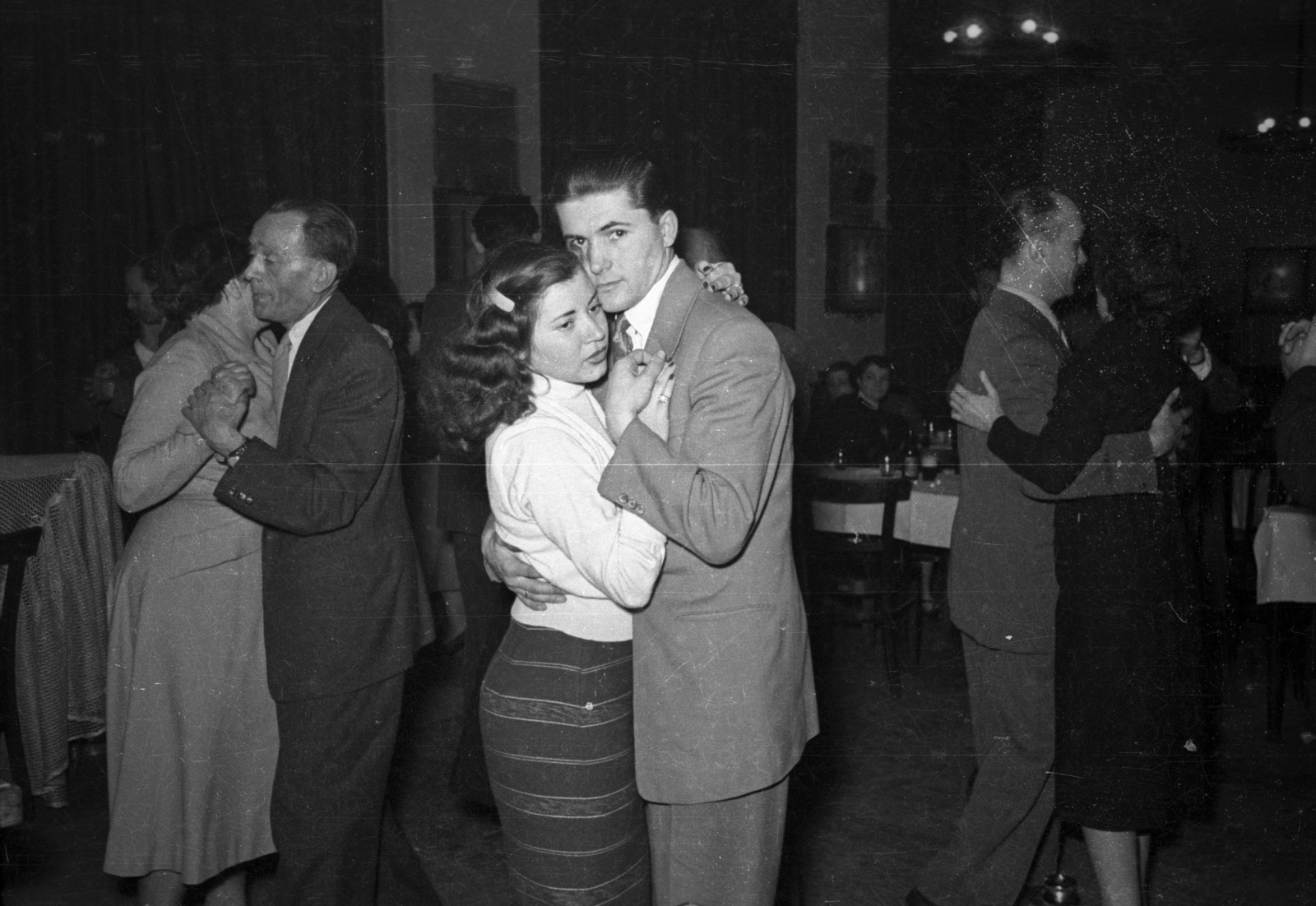 1955, Hámori Gyula, dance, romanticism, Fortepan #123545
