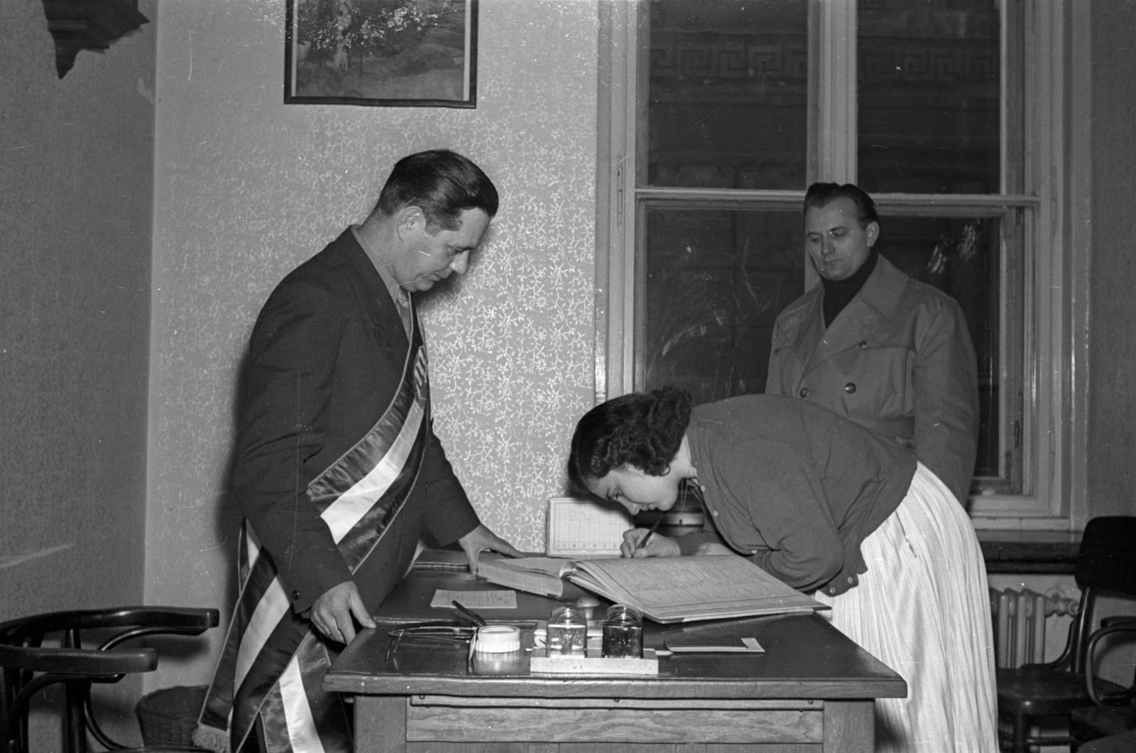 1957, Hámori Gyula, registrat, Fortepan #123732
