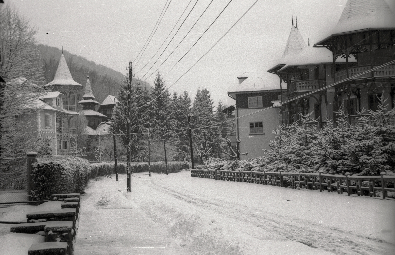 Romania,Transylvania, Sovata, Szovátafürdő, Rózsák útja (Strada Trandafirilor)., 1941, Lenkey Márton, Fortepan #124070