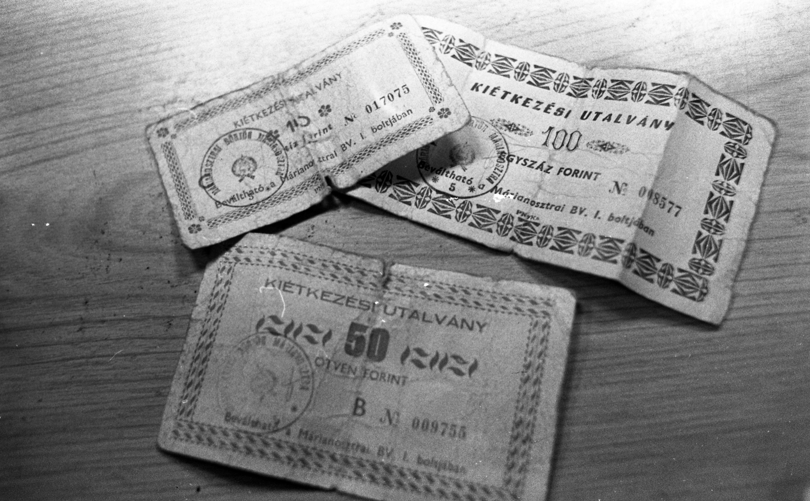 Hungary, Márianosztra, Márianosztrai Fegyház és Börtön, kiétkezési utalványok., 1987, Urbán Tamás, Fortepan #124688