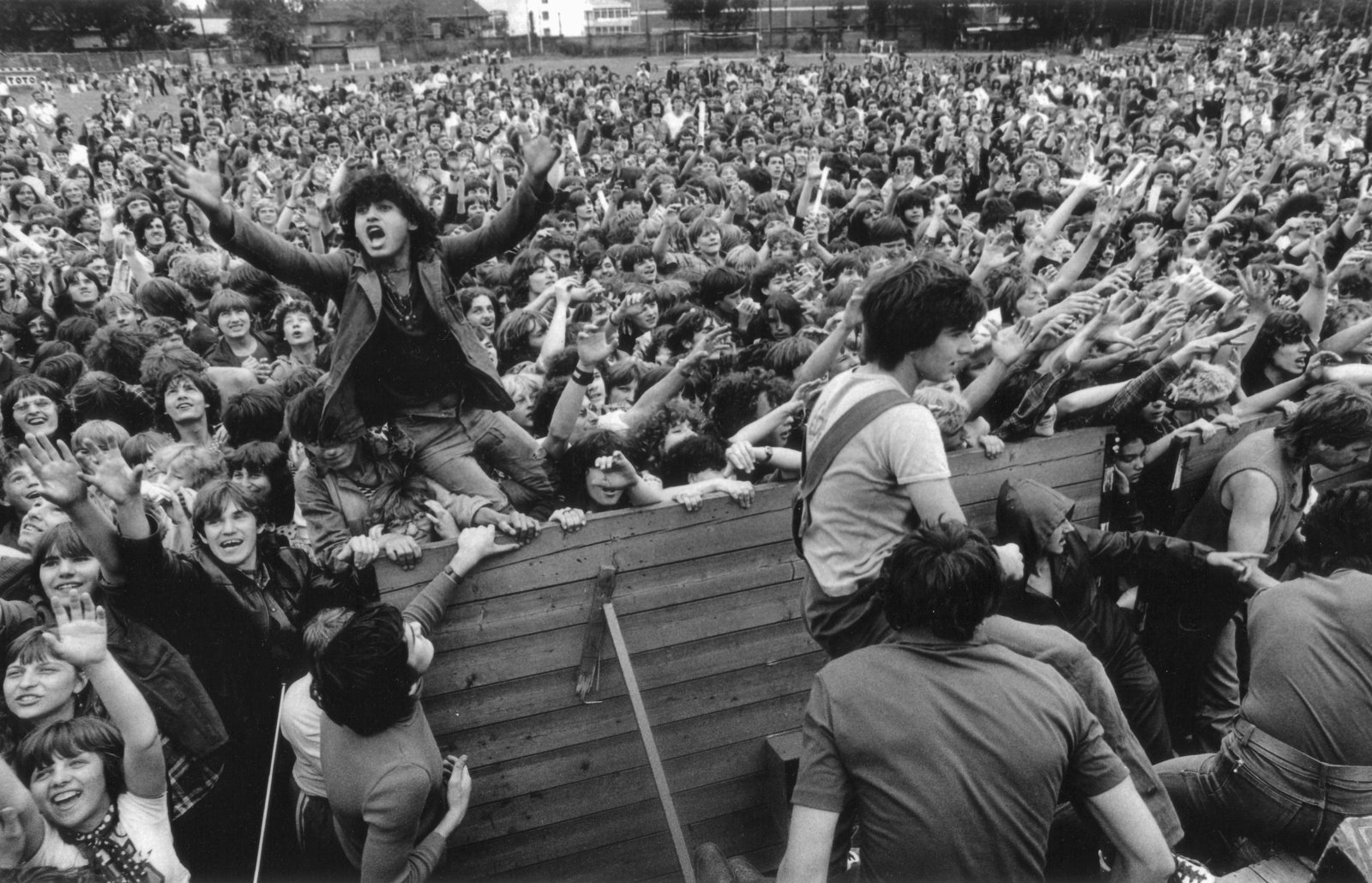 1980, Urbán Tamás, audience, rock festival, Fortepan #124702