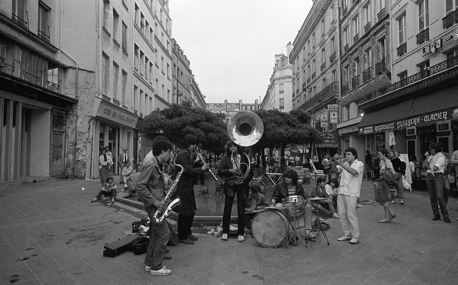 1982, Urbán Tamás, street music, Fortepan #124953