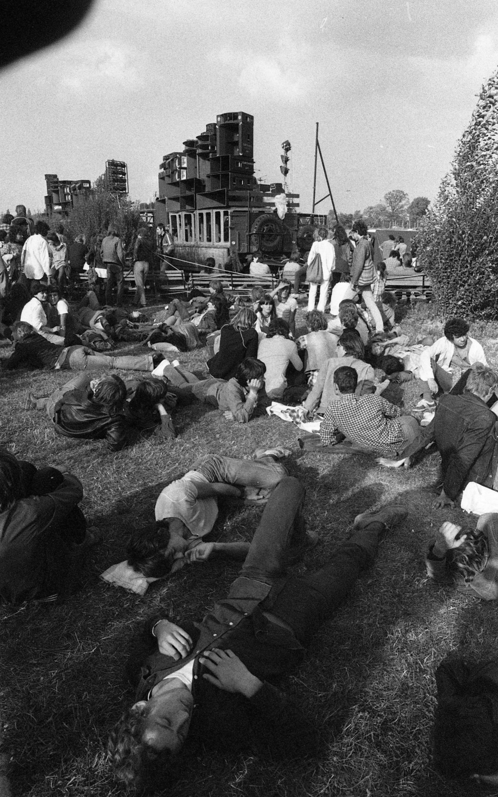 Magyarország, Budapest III., Hajógyári-sziget, Szuperkoncert 1981. augusztus 22-én. Ekkor készült az Egy nap rock, Sántha László és Árvay Jolán koncert-dokumentumfilmje., 1981, Urbán Tamás, Budapest, Fortepan #125332