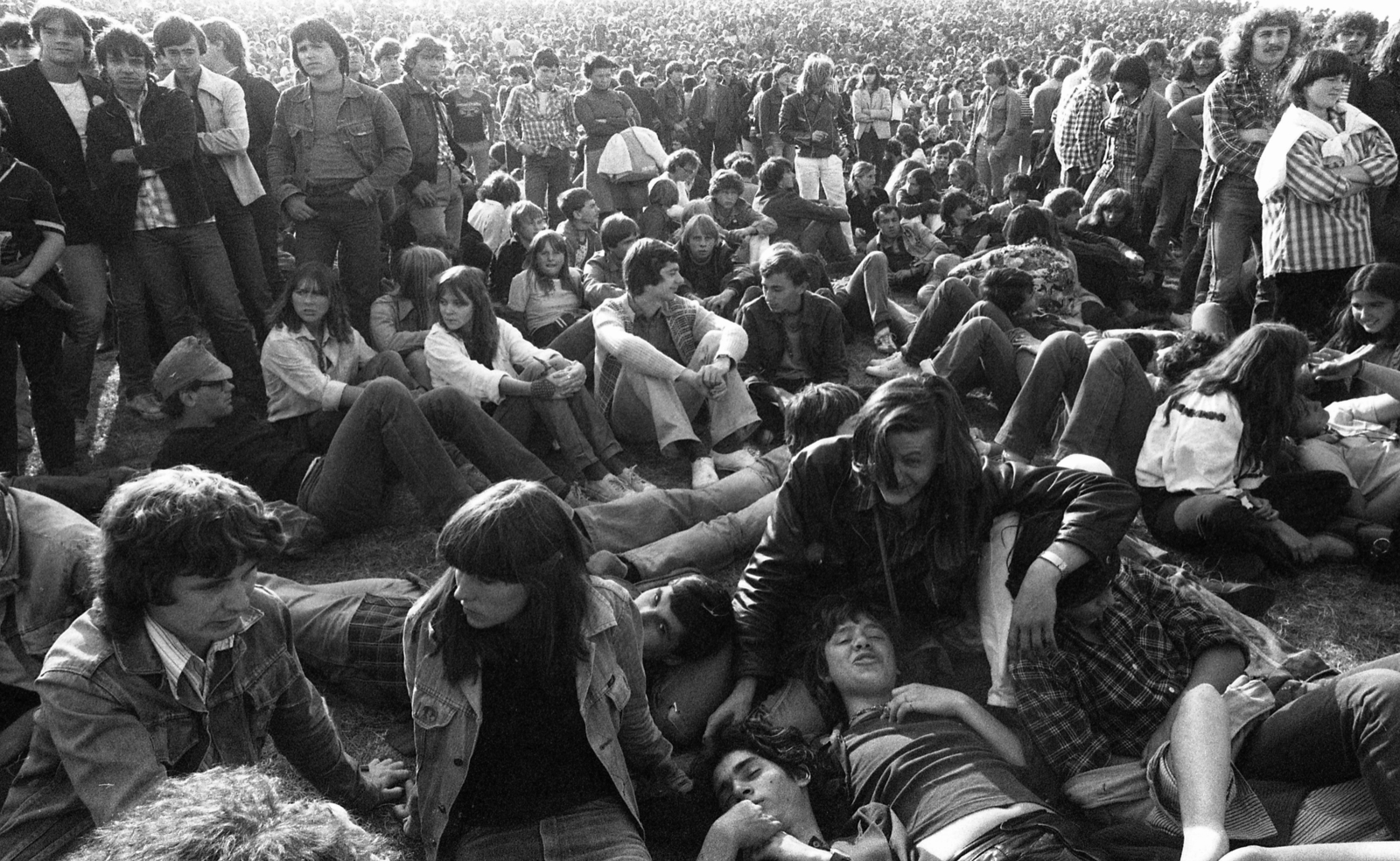 Hungary, Budapest III., Hajógyári-sziget, Szuperkoncert 1981. augusztus 22-én. Ekkor készült az Egy nap rock, Sántha László és Árvay Jolán koncert-dokumentumfilmje., 1981, Urbán Tamás, mass, Budapest, Fortepan #125333