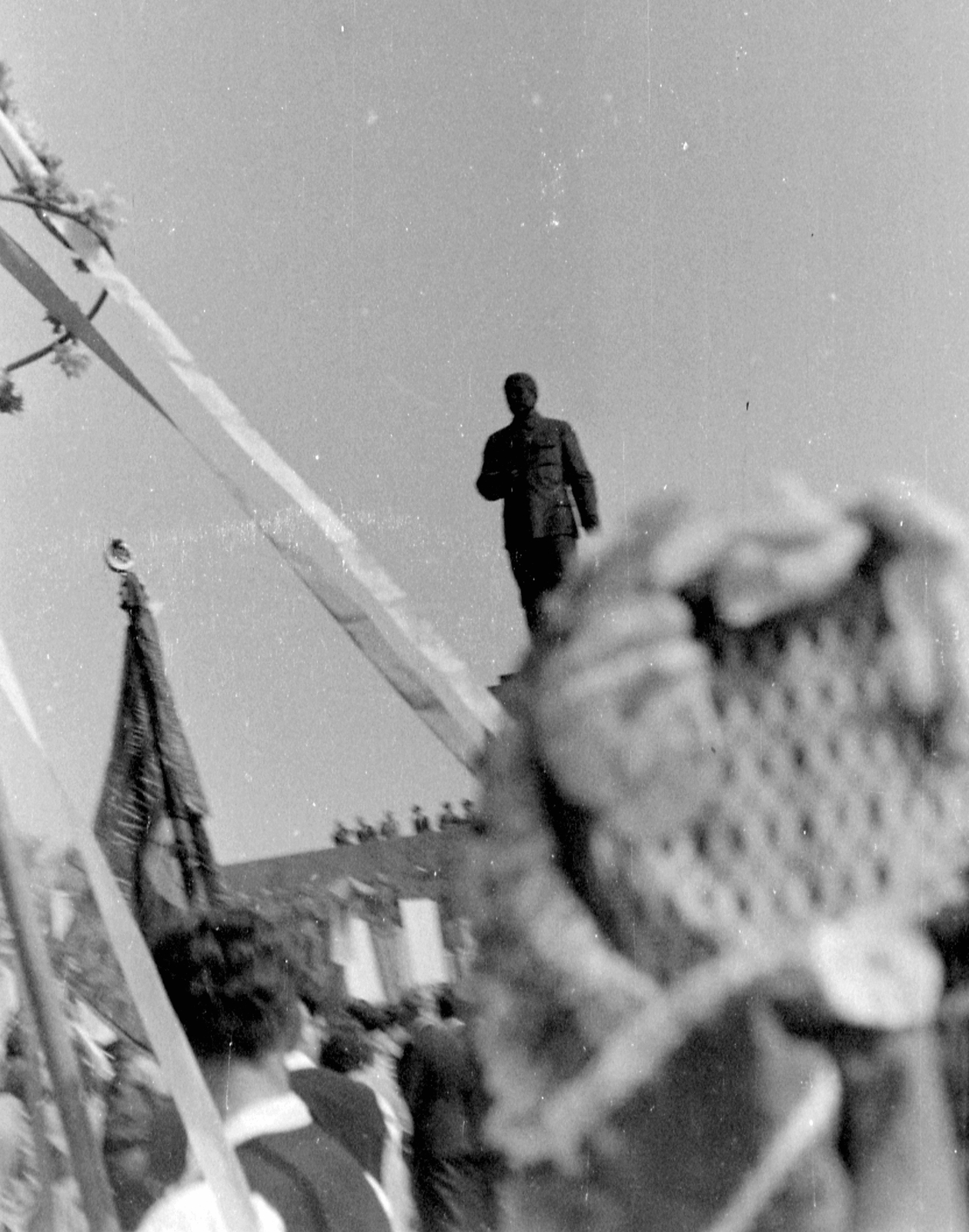 Hungary, Budapest XIV., Ötvenhatosok tere (Sztálin tér), Sztálin szobor., 1954, Szent-tamási Mihály, Joseph Stalin portrayal, Budapest, Fortepan #12537
