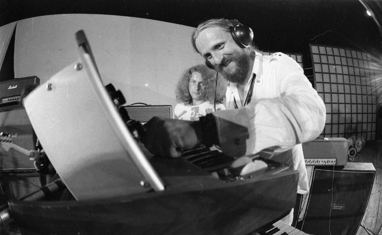 Hungary, Balatonfüred, Balatonfüredi Szabadtéri Színpad. az Omega együttes koncertje, Benkő László., 1985, Urbán Tamás, Fortepan #125711