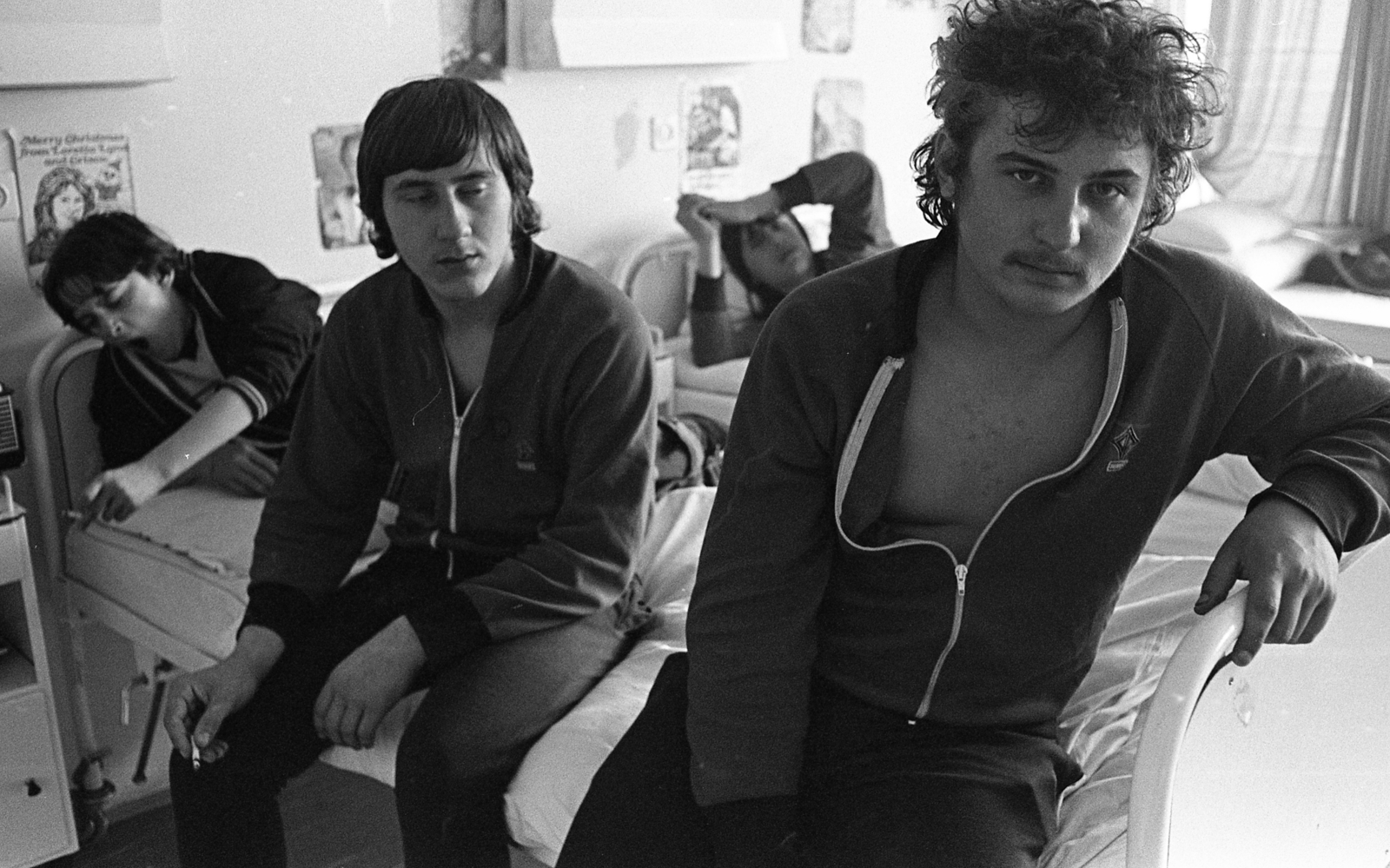 Hungary, Szigetvár, Városi Kórház, Gyermek- és Ifjúságpszichiátriai osztály, kórterem., 1983, Urbán Tamás, medical institution, iron bed, Fortepan #125928