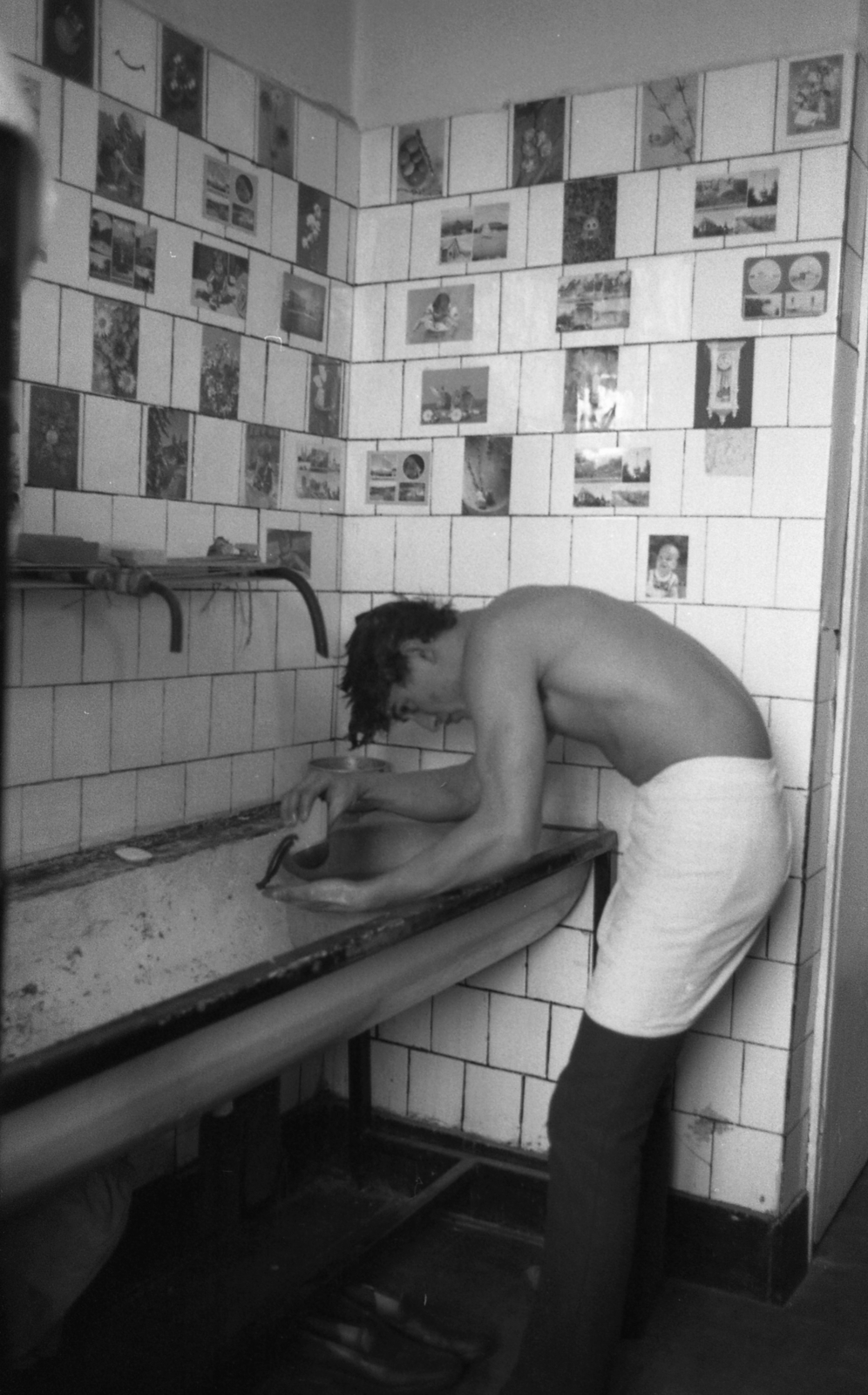 Magyarország, Tököl, Fiatalkorúak Börtöne és Fogháza, mosdó., 1985, Urbán Tamás, Fortepan #126064