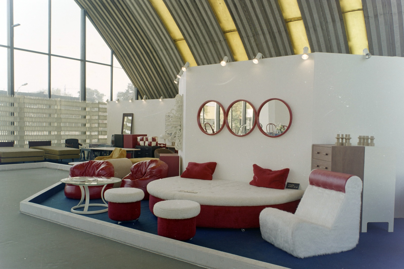 Hungary, Budapest XIV., Otthon '73 bútorkiállítás a BNV területén., 1972, Bauer Sándor, colorful, furnishing, furniture, international fair, exhibition, Budapest, Fortepan #126174
