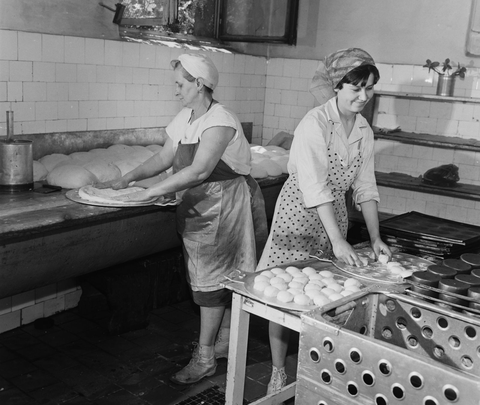 1964, Bauer Sándor, bakery, Fortepan #126239