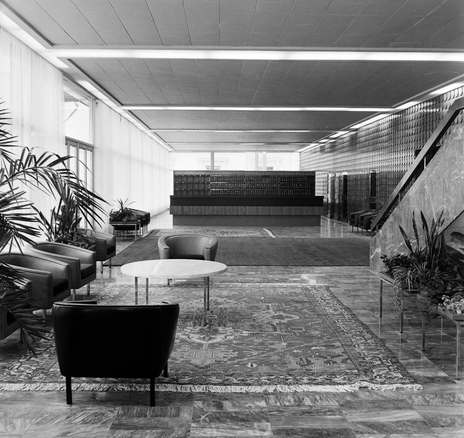 Hungary, 1973, Bauer Sándor, hotel, reception, Fortepan #126338