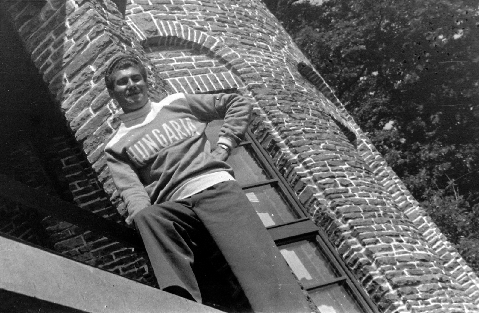 Hungary, Mátraháza, Honvéd tiszti üdülő., 1955, Szent-tamási Mihály, sport jersey, Fortepan #12648