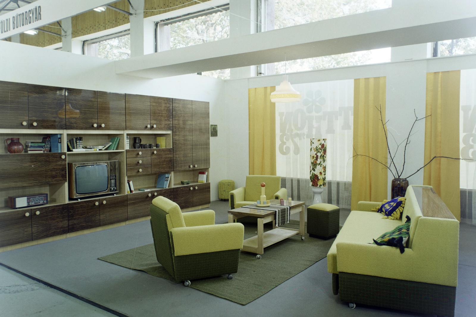Hungary, Budapest XIV., Otthon '73 bútorkiállítás a BNV területén., 1972, Bauer Sándor, colorful, furnishing, furniture, international fair, Budapest, Fortepan #126538
