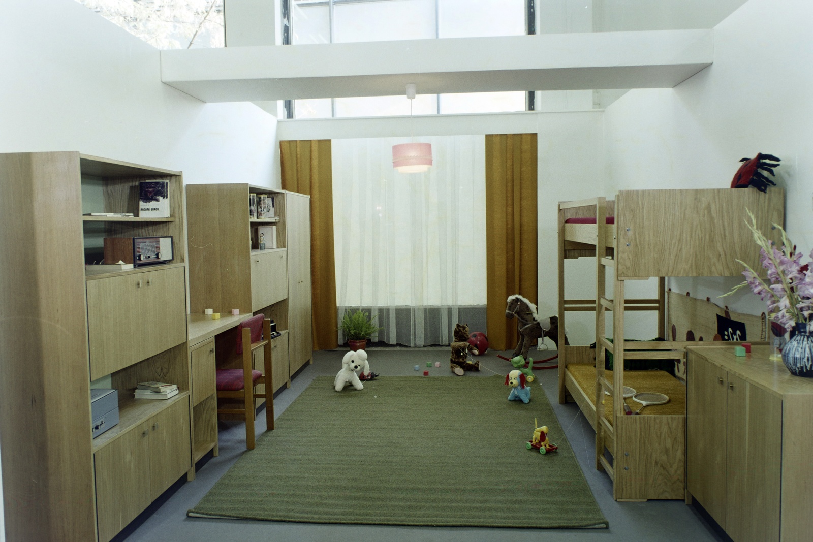 Hungary, Budapest XIV., Otthon '73 bútorkiállítás a BNV területén., 1972, Bauer Sándor, colorful, nursery, furnishing, furniture, international fair, Budapest, Fortepan #126539