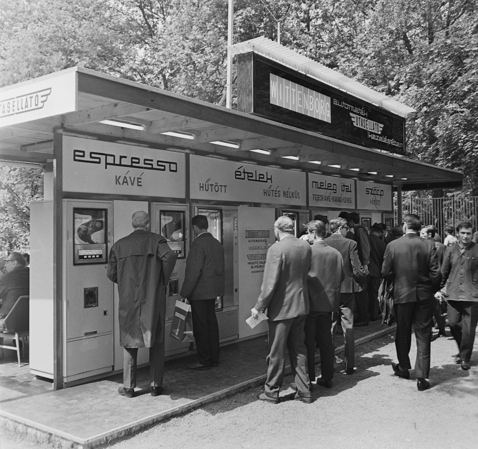 1965, Bauer Sándor, espresso, food, drink, coffee, Fortepan #126620