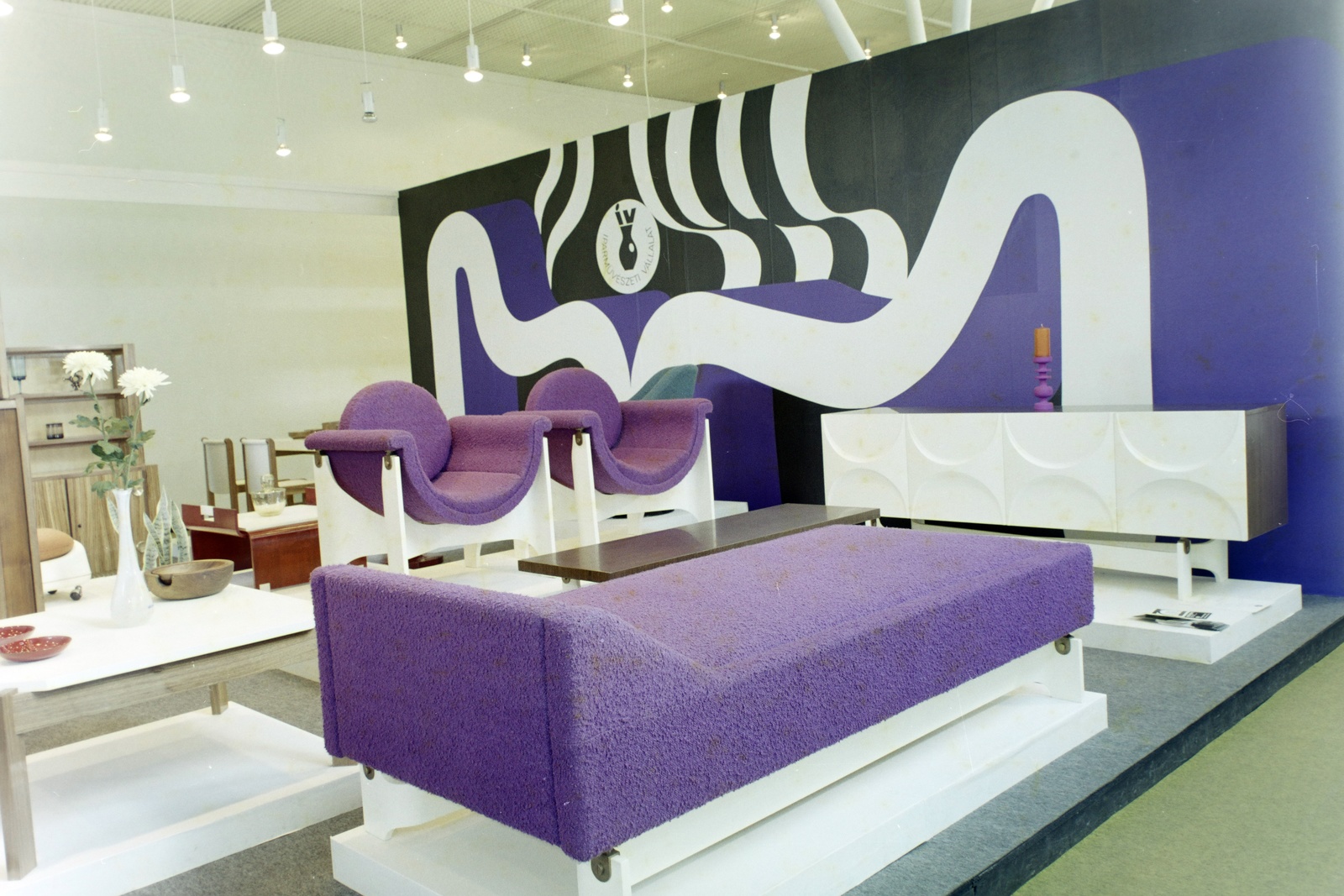 Hungary, Budapest XIV., Otthon '73 bútorkiállítás a BNV területén., 1972, Bauer Sándor, colorful, furnishing, furniture, international fair, Budapest, Fortepan #126640