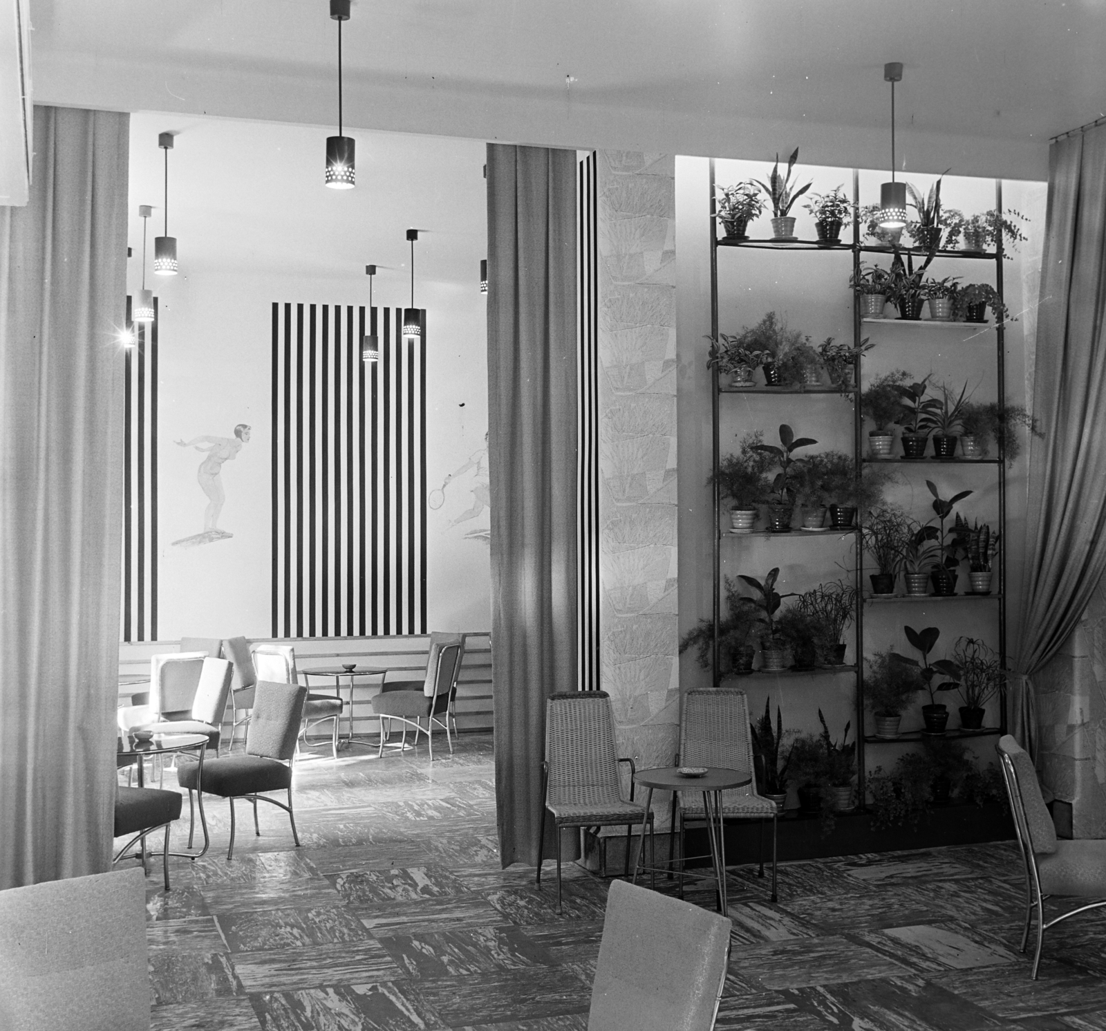 1958, Bauer Sándor, shop interior, shelf, decoration, Fortepan #126785