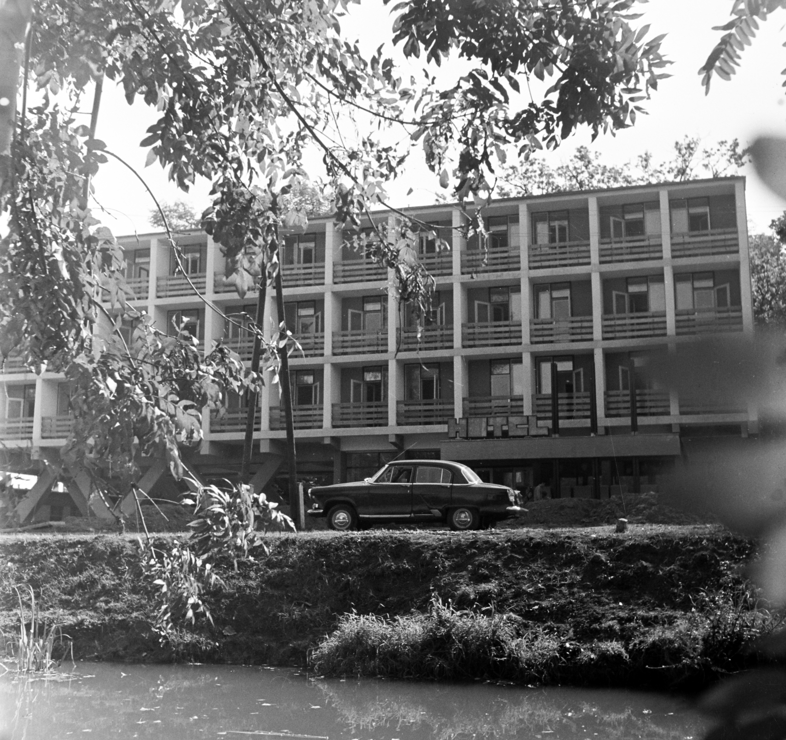 Hungary, Gyula, Part utca 15., Park Hotel., 1965, Bauer Sándor, hotel, Fortepan #126822