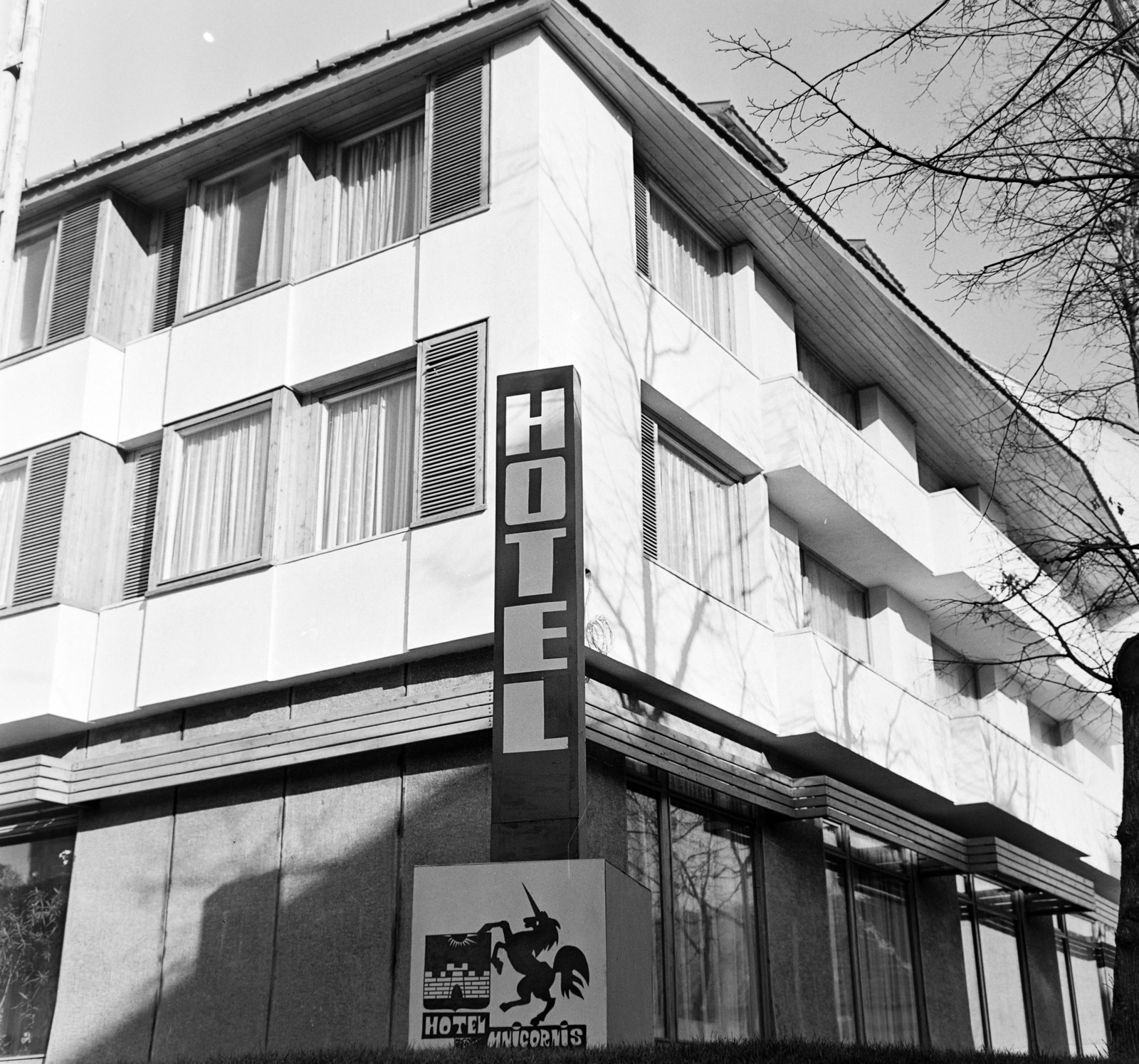 Hungary, Eger, Dr. Hibay Károly utca - Kossuth Lajos utca sarok, Hotel Unicornis., 1970, Bauer Sándor, Fortepan #126862