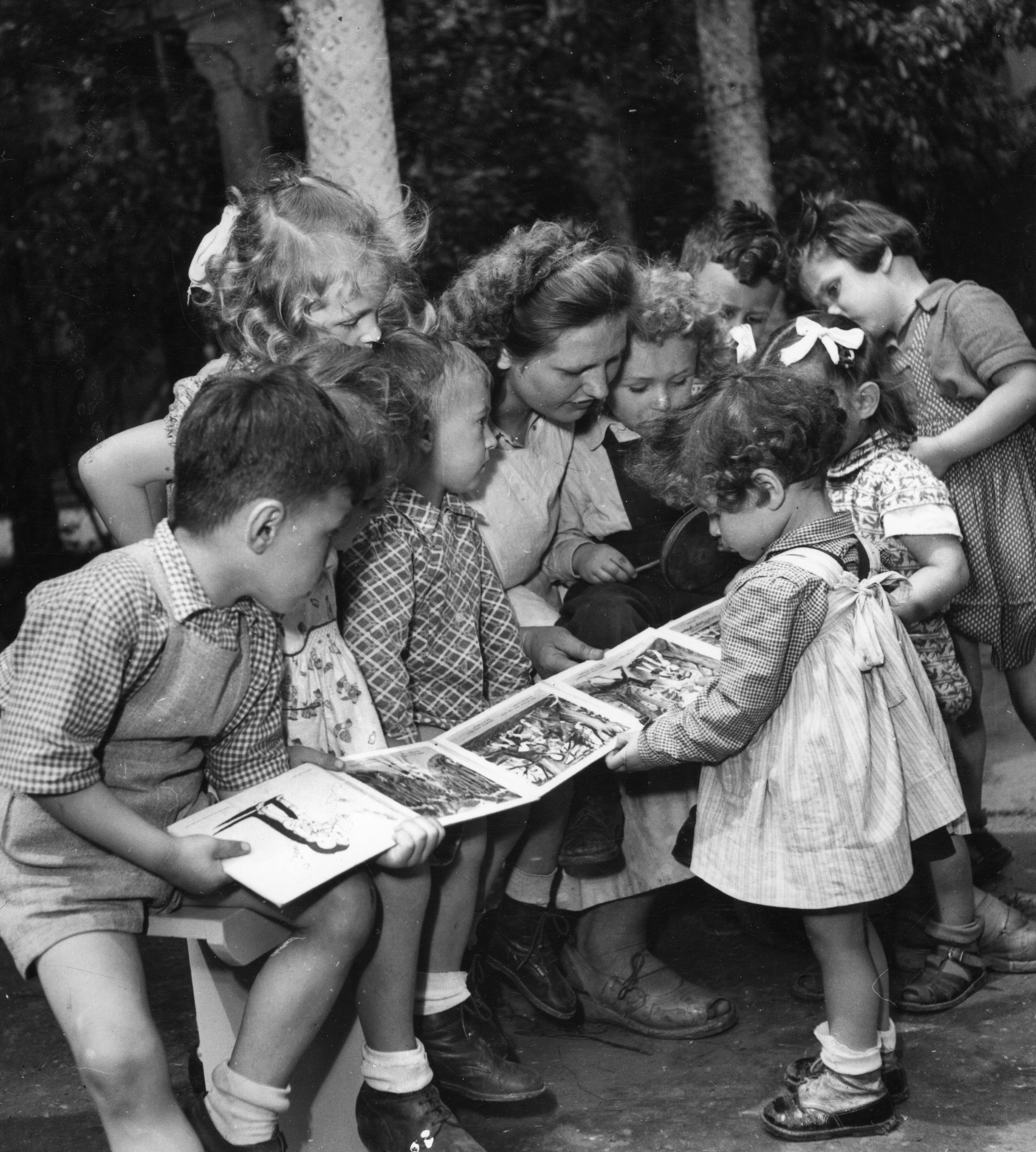 1953, Bauer Sándor, gyerekek, Fortepan #126945