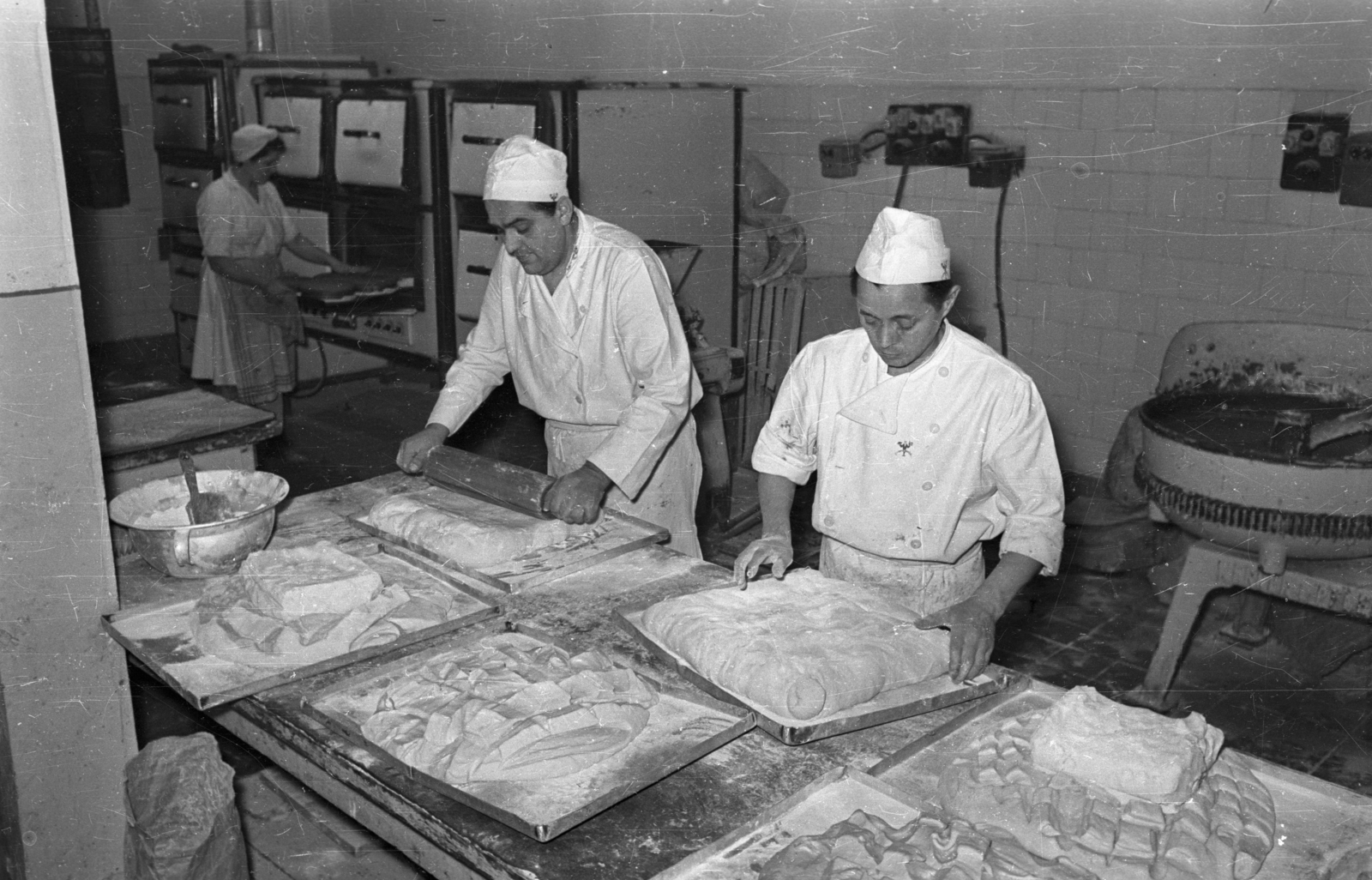 1966, Bauer Sándor, chef, baking man, Fortepan #127127