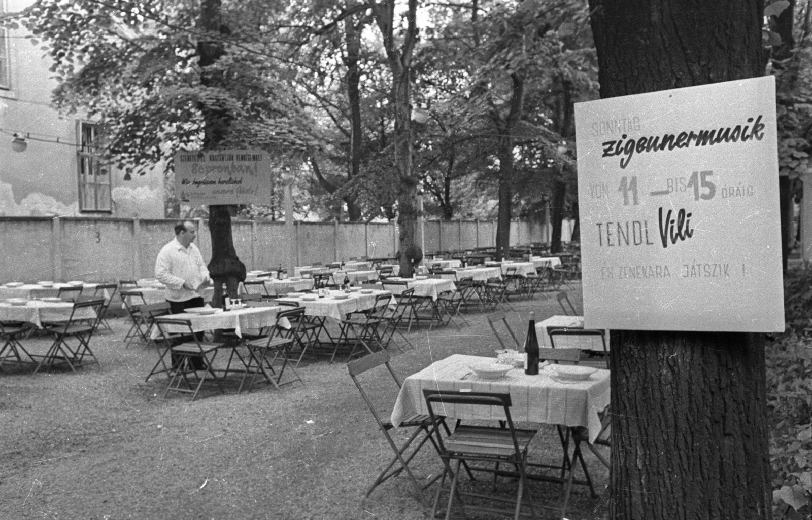 Magyarország, Sopron, Deák tér, a Deák étterem kerthelyisége., 1963, Bauer Sándor, kerthelyiség, Fortepan #127169