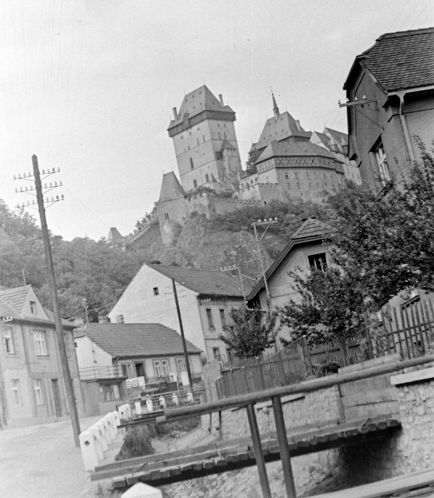 Czech Republik, Karlštejn, vár., 1955, Szent-tamási Mihály, Czechoslovakia, castle, gothic, Fortepan #12721