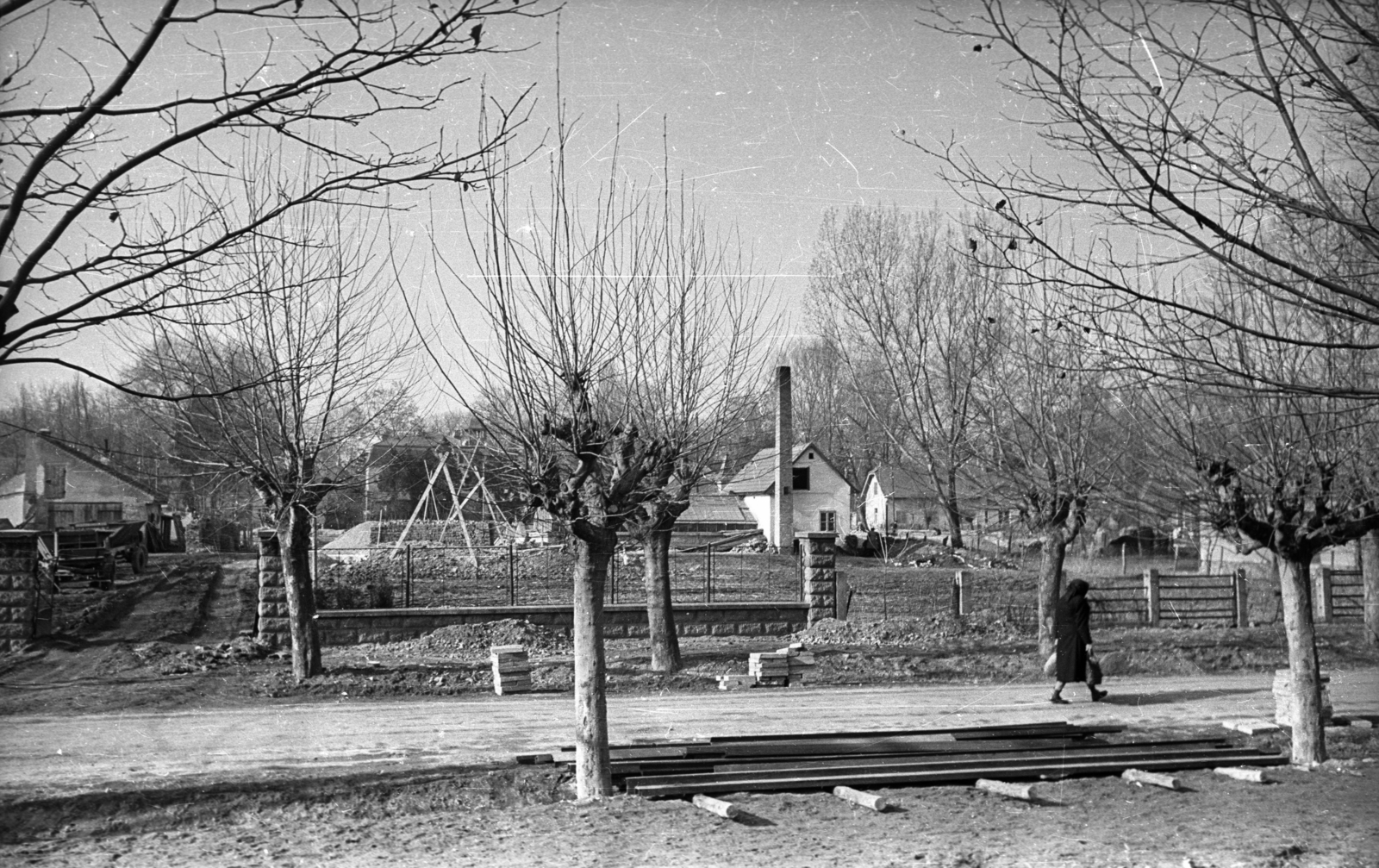 1957, Bauer Sándor, construction, Fortepan #127441