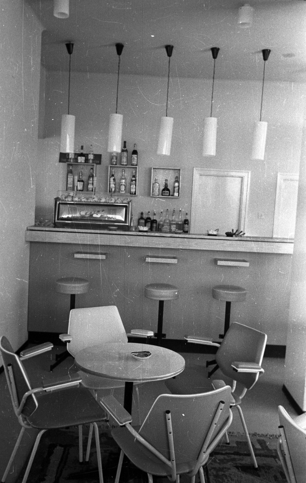 1967, Bauer Sándor, bar stool, Casino coffee machine, Fortepan #127477