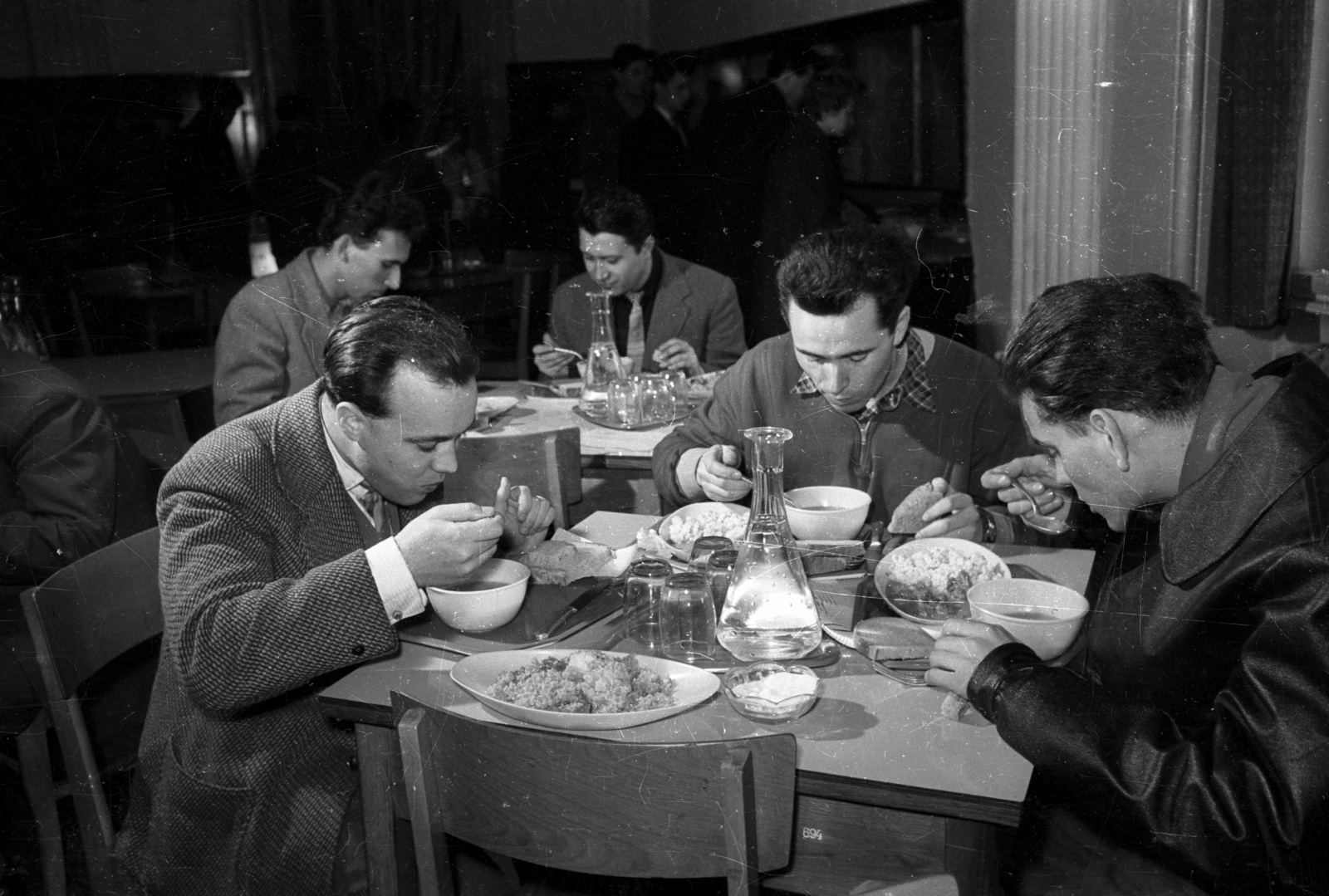 Hungary, 1958, Bauer Sándor, meal, Fortepan #127499