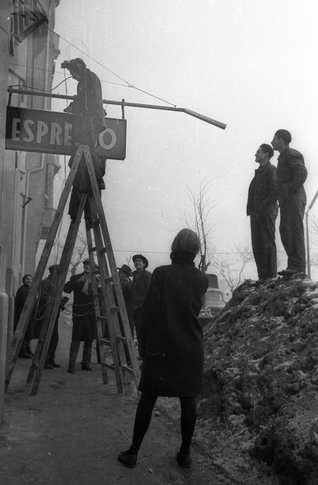 Hungary, Budapest XIII., az Újpesti rakpart 5. számú háztól a Katona József utca felé nézve., 1963, Bauer Sándor, Budapest, Fortepan #127572