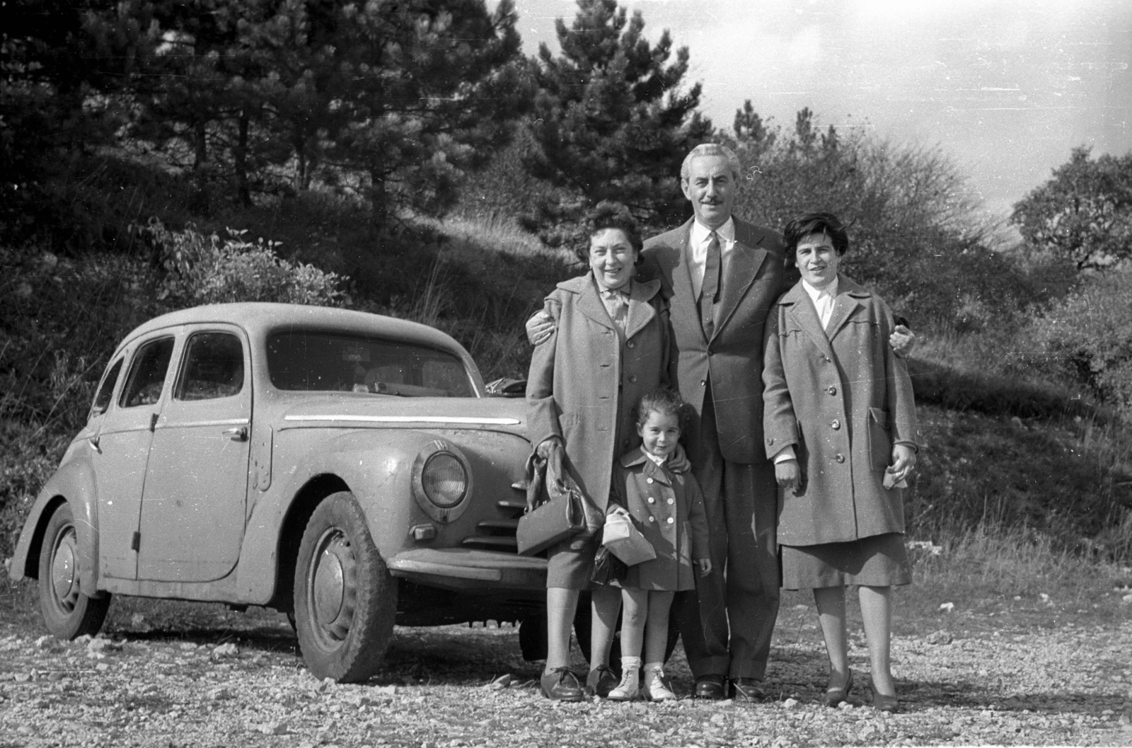 Magyarország, 1960, Bauer Sándor, Skoda-márka, Skoda 1101/1102 Tudor, család, Fortepan #127786