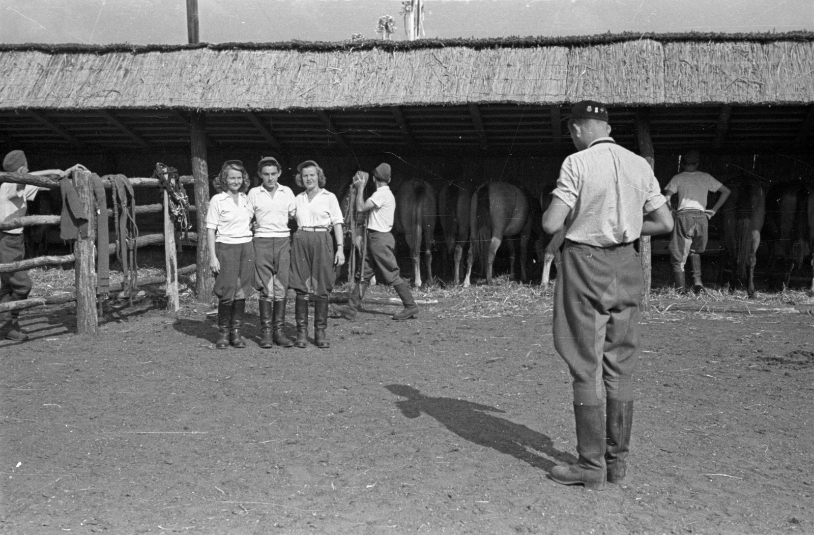 Magyarország, Budapest X., Albertirsai úti vásár területe, Országos Mezőgazdasági Kiállítás és Vásár., 1955, Bauer Sándor, Budapest, lovász, Fortepan #127790