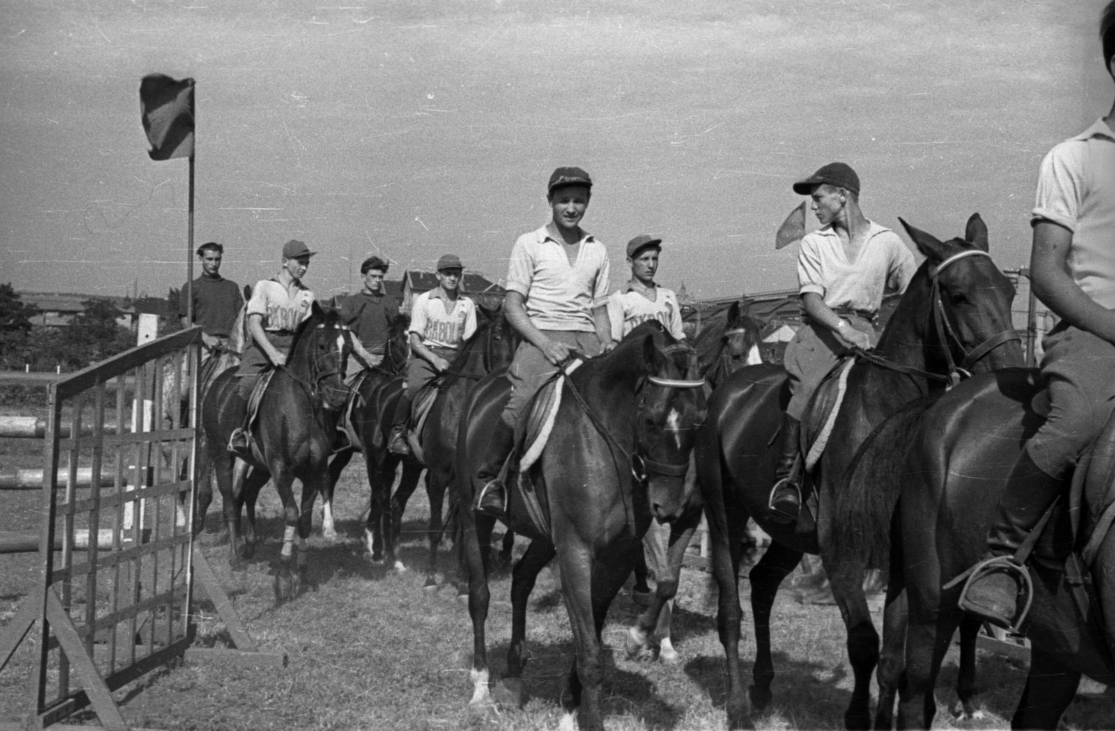 Hungary, Budapest VIII., Kerepesi út, Ügetőpálya., 1955, Bauer Sándor, equestrian sports, Budapest, Fortepan #127832