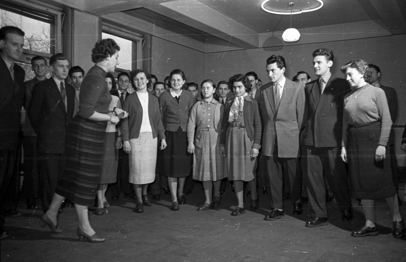 Hungary, Budapest XX., Nagy Győry István út 4-6., Vasas Kultúrház (később Csili Művelődési Központ)., 1955, Bauer Sándor, dance school, Budapest, Fortepan #127861