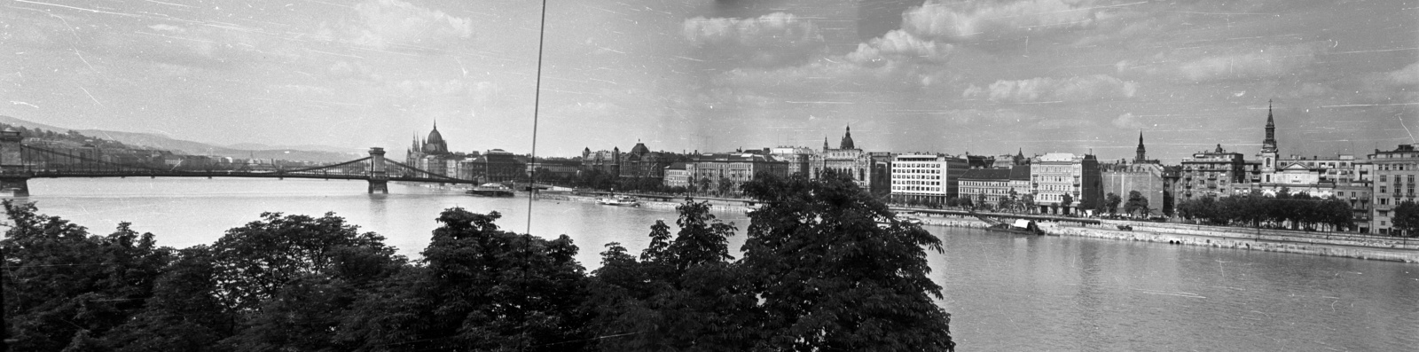 Hungary, Budapest V., a pesti Duna-part a Parlament és a Petőfi tér között a Várkert (Gróza Péter) rakpart felől nézve., 1959, Bauer Sándor, Budapest, Fortepan #128197