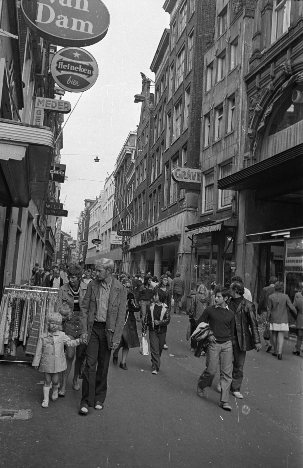 Netherlands, 1972, Bauer Sándor, shopping street, Fortepan #128379
