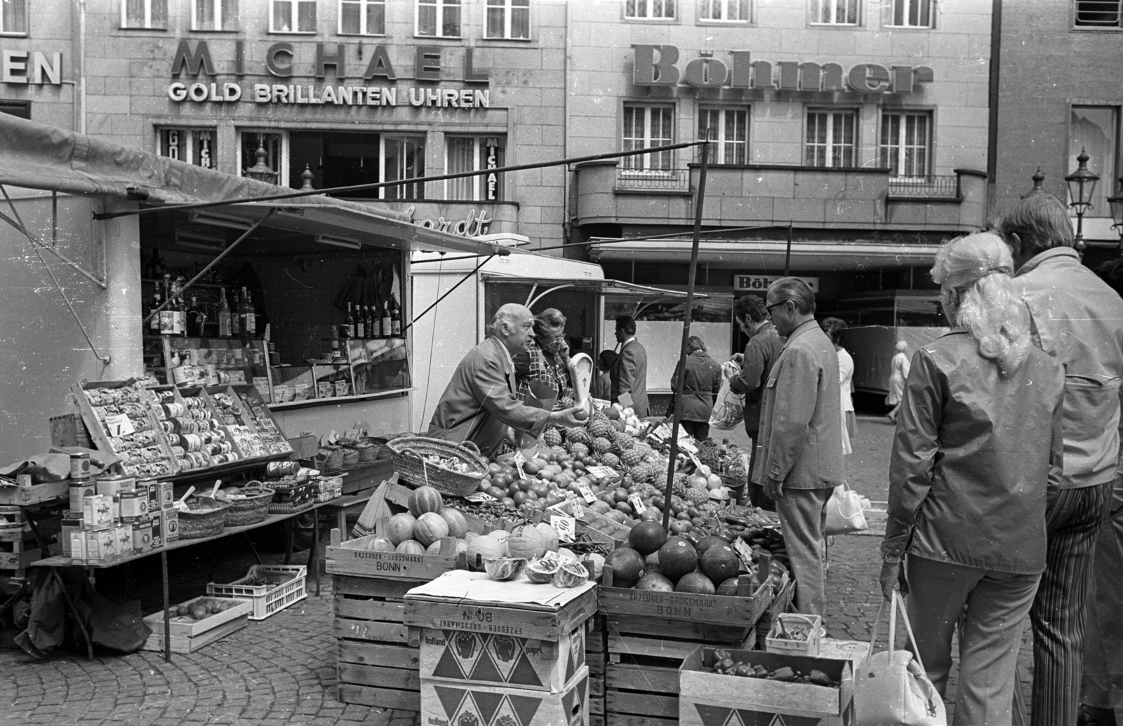 Germany, Bonn, Markt., 1972, Bauer Sándor, FRG, Fortepan #128435