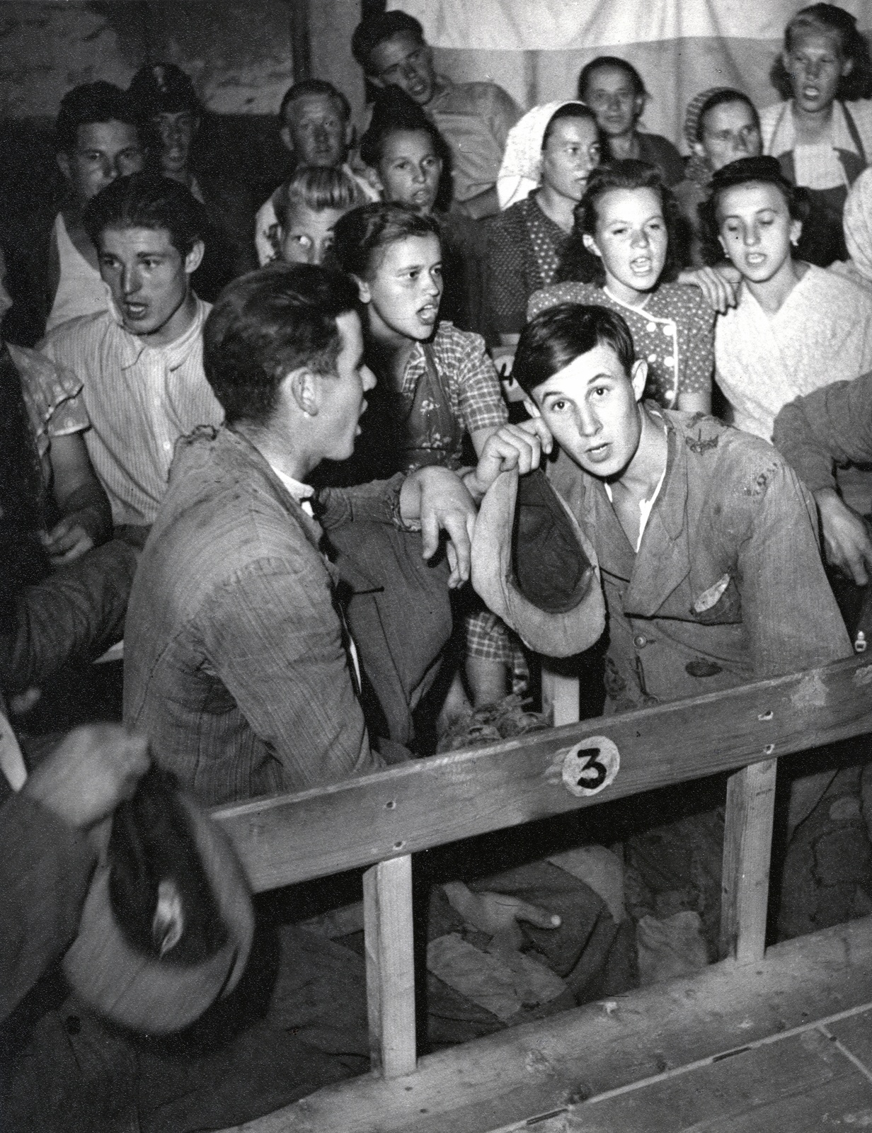 1948, Bauer Sándor, singing, youth, Fortepan #128534