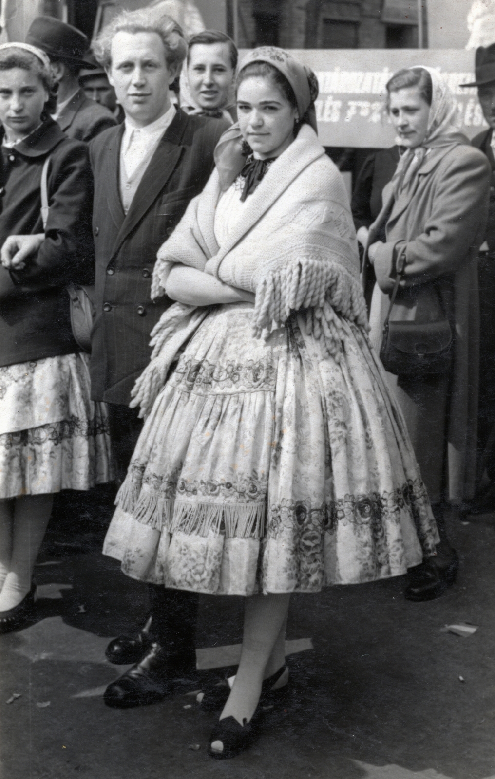 Hungary, 1958, Gali, folk costume, Fortepan #128861