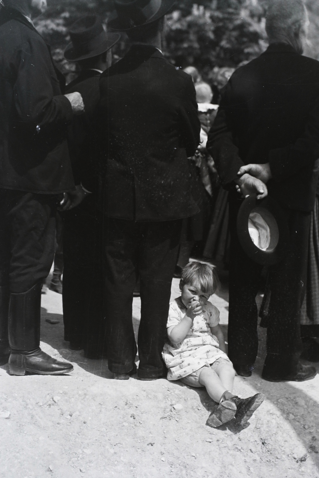 1937, Gali, kid, sitting on the ground, Fortepan #128890