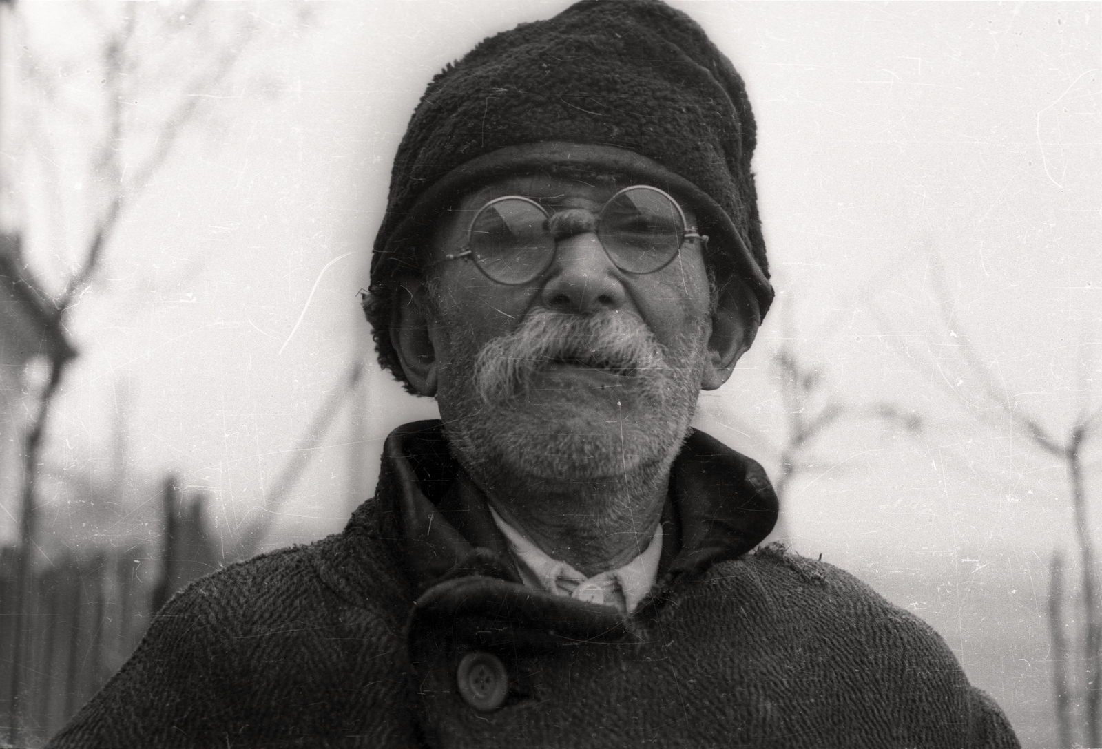 1955, Gali, cap, glasses, moustache, old person, Fortepan #128952