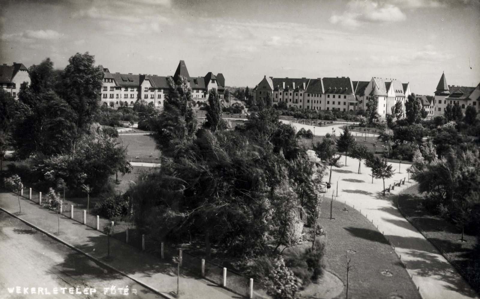 Hungary, Budapest XIX., Wekerletelep, Kós Károly (Fő) tér., 1928, Gali, Budapest, Fortepan #128983