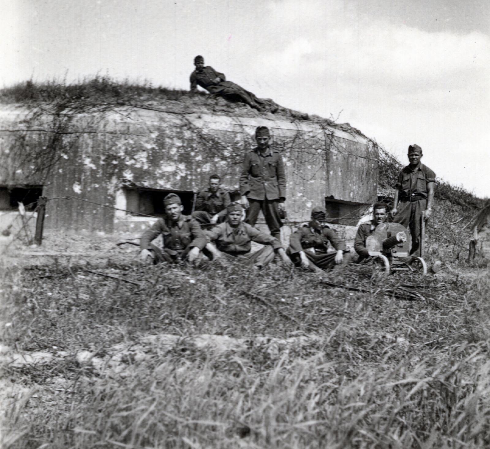 1941, Hajdu Fedő Károly, second World War, machine gun, Fortepan #129116