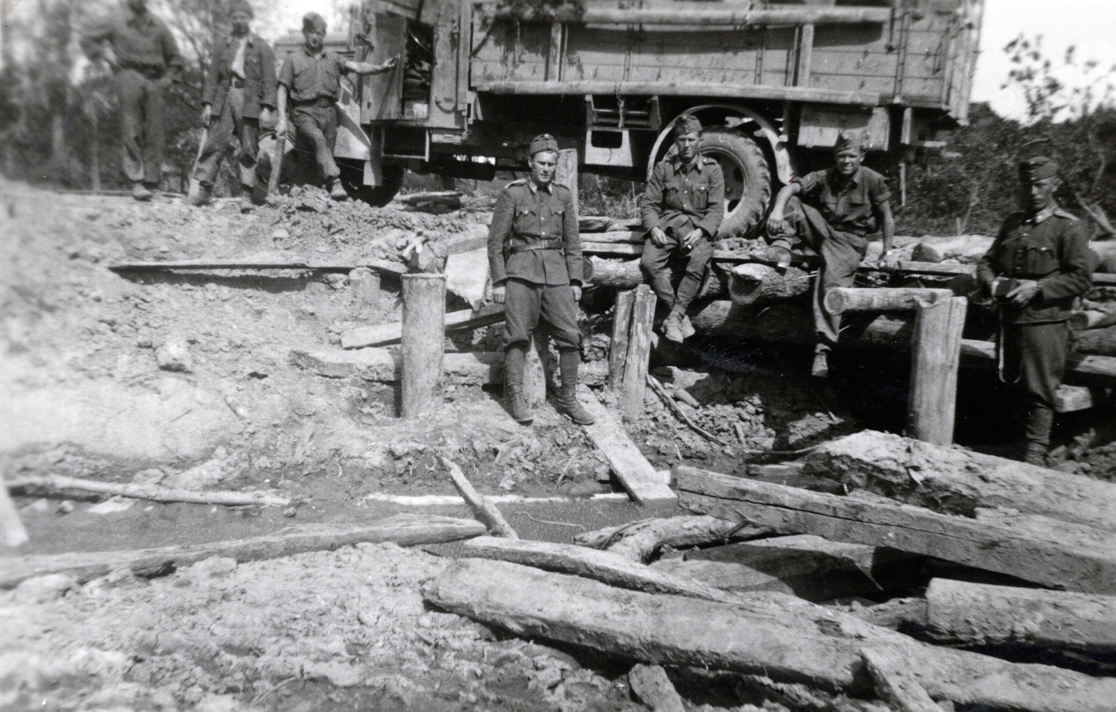 1941, Hajdu Fedő Károly, second World War, eastern front, commercial vehicle, Fortepan #129121