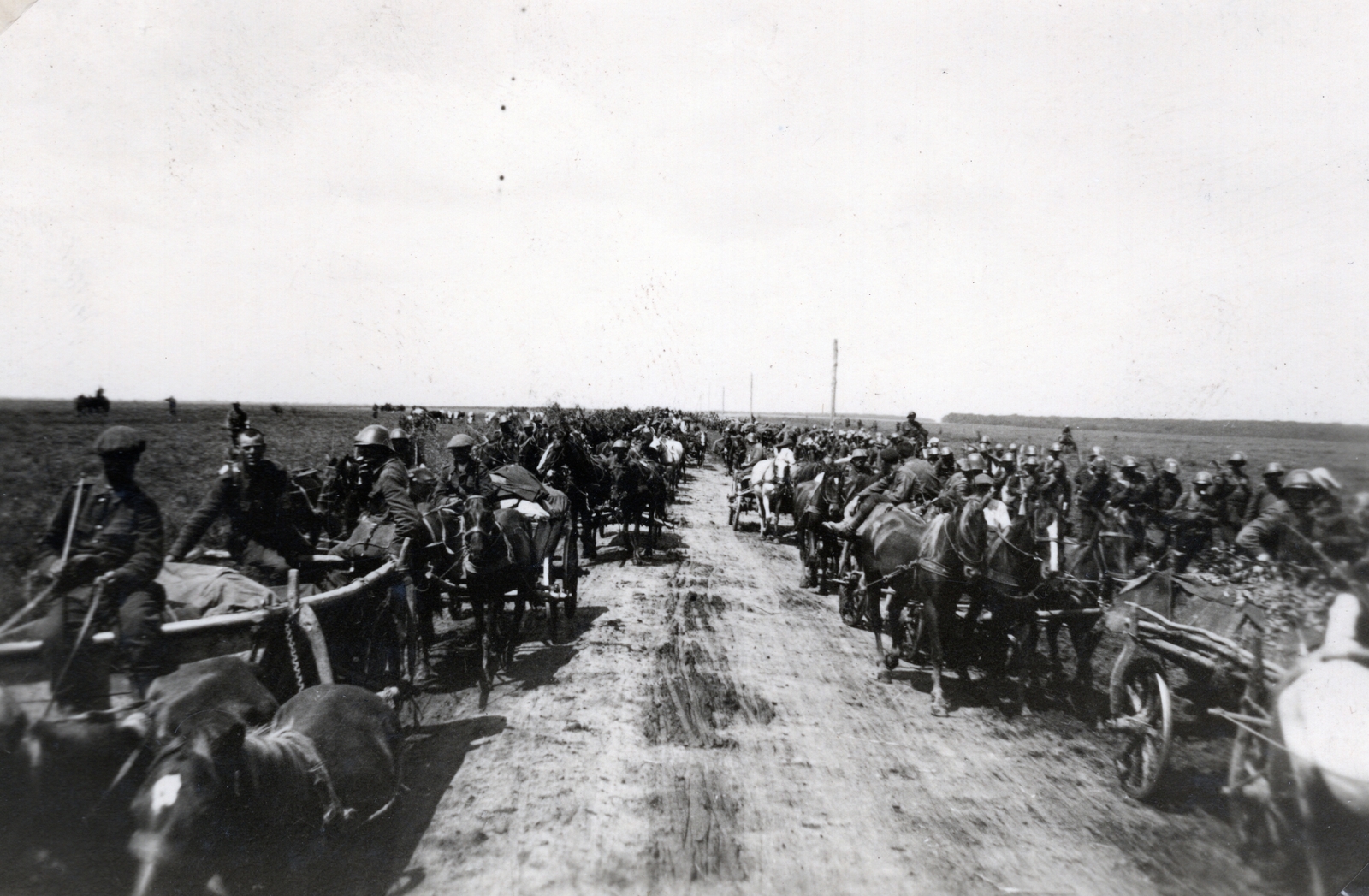 1941, Hajdu Fedő Károly, eastern front, chariot, second World War, Fortepan #129133