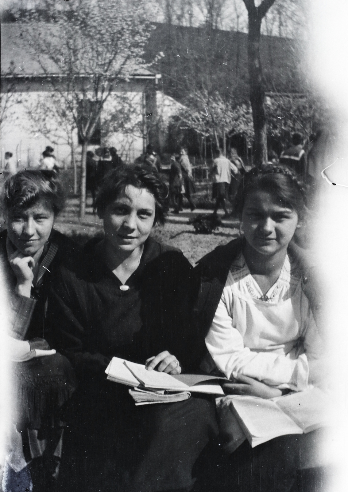 1919, Horváth Miklós dr, lányok, tanulás, Fortepan #129287