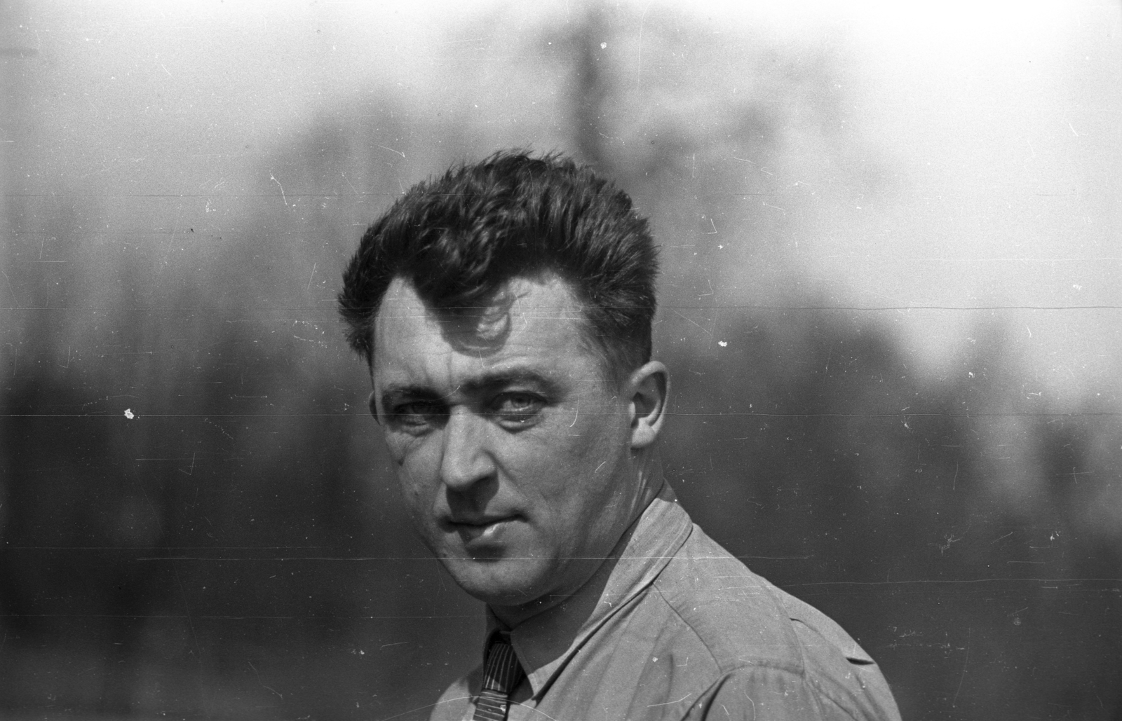 Hungary, 1957, Horváth Miklós dr, portrait, hairdo, man, Fortepan #129482