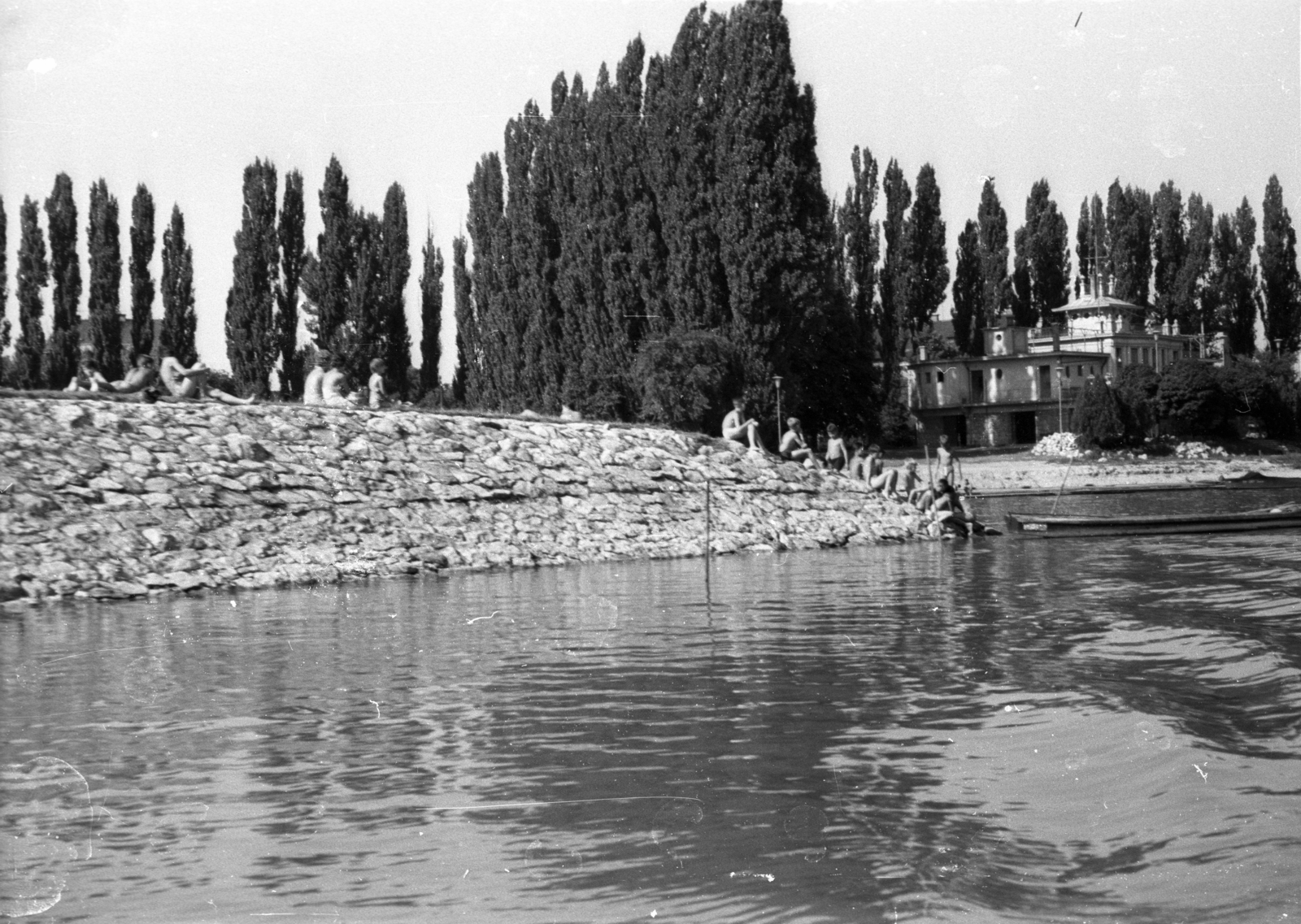 Hungary, Győr, a Mosoni-Duna és a Rába összefolyása., 1961, Hunyady József, Fortepan #129577