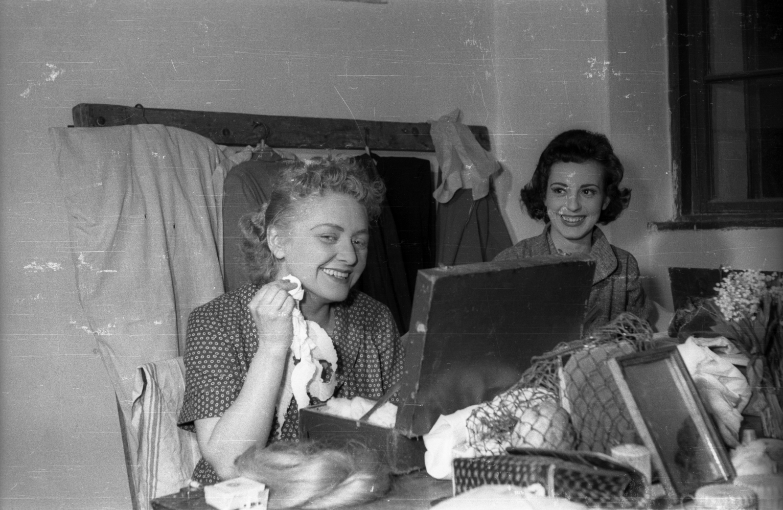 1959, Hunyady József, smink, öltöző, Fortepan #129610